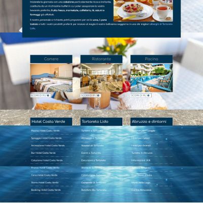 Pagina Colazione del sito internet dell'Hotel Costa Verde di Tortoreto