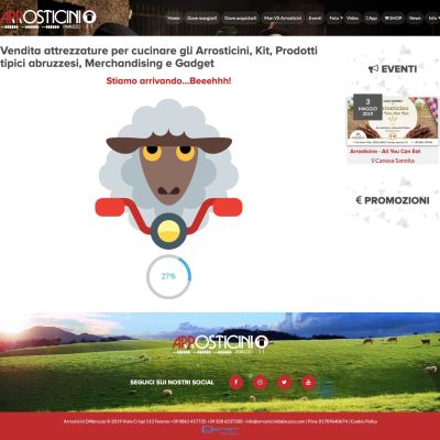 Schermata del Sito Web responsive della piattaforma Arrosticini d'Abruzzo shop