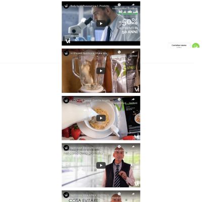 Pagina video del sito internet di Shop Vi