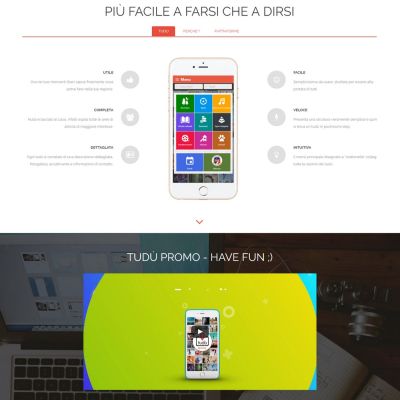 Pagina home page del Sito Web TUDU per attività in Abruzzo e Pescara