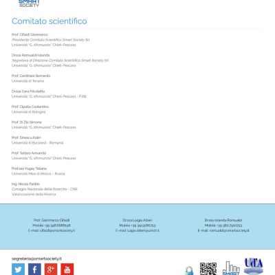 Pagina comitato scientifico del sito internet Smart Society