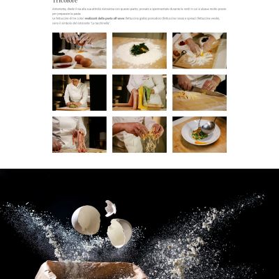 Pagina tricolore del Sito Web Ristorante La Tacchinella