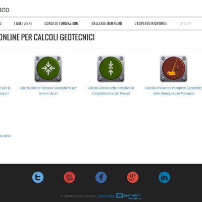 Pagina applicazioni online del sito internet Romolo Di Francesco