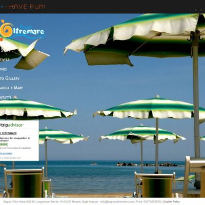 Home Page del sito internet di Bagno Oltremare di Roseto Degli Abruzzi
