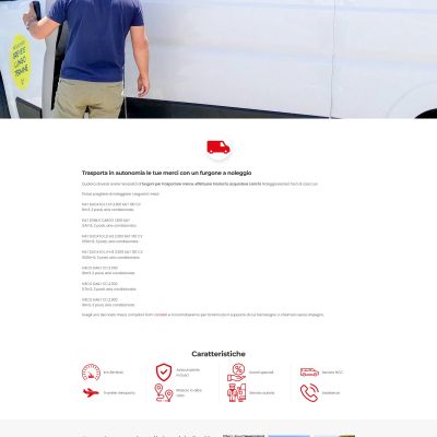 Pagina noleggio furgoni Vieste Gargano del Sito Web Noleggio Vieste