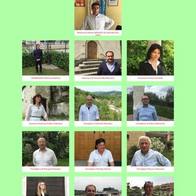 Pagina del sito Isolae con sindaco, assessori e consiglieri