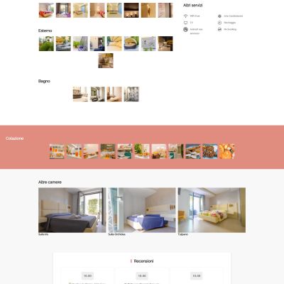Pagina Camera Ortensia del sito web Residence AleDen Vieste