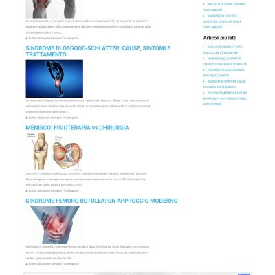 Pagina Ginocchio del sito internet di Daniele Barnabei Fisioterapista a Pescara