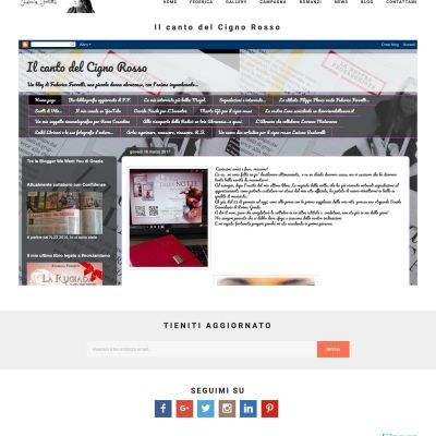 Pagina Blog del sito internet di Federica Ferretti