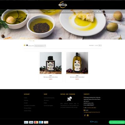 Pagina Olio del sito internet di Bottega Montecchia