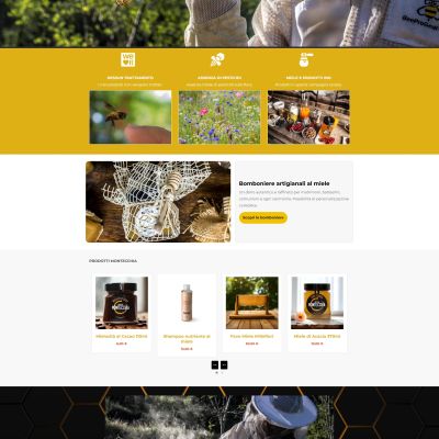 Home Page del sito internet di Bottega Montecchia che produce prodotti naturali