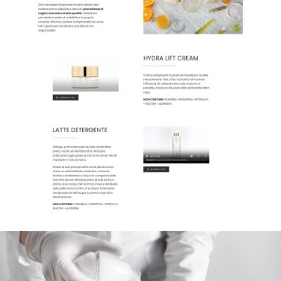 Home page del Sito Web E-Commerce Ayame Cosmetics per prodotti cosmetici e cura del viso Teramo Abruzzo
