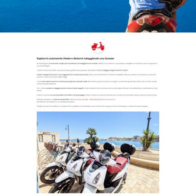 Pagina noleggio scooter Vieste Gargano del Sito Web Noleggio Vieste