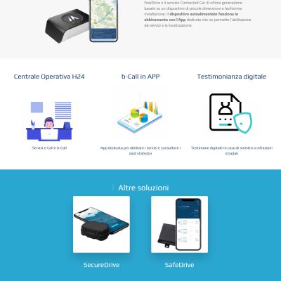 Pagina prodotto Free Drive del Sito Web Infomobility