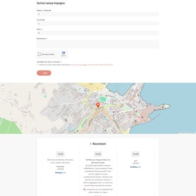 Pagina Contatti del sito web Residence AleDen Vieste