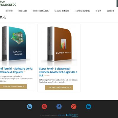 Pagina Software del sito internet Romolo Di Francesco