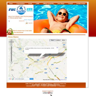 Pagina Dove Siamo del sito internet di Delfino Club Teramo