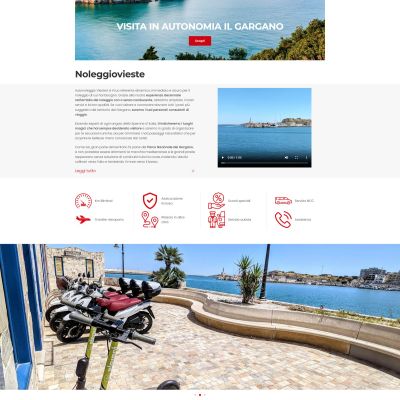 Home page del Sito Web Noleggio Vieste