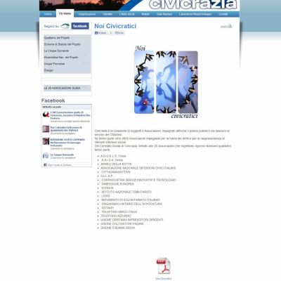 Pagina Noi Civicratici del Sito Internet Civicrazia