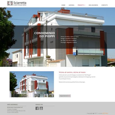 Pagina del Condominio dei Pioppi nel sito di Sciarretta Costruzioni
