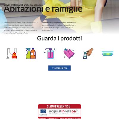 Pagina Servizi per Privati del sito internet di Cleanter