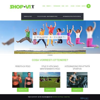 Home page del sito internet di Shop Vi