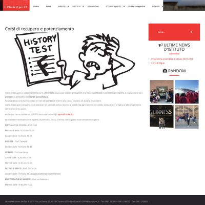 Pagina Corsi di Recupero del sito internet de Il Classico Per Te del Liceo Classico Melchiorre Delfico