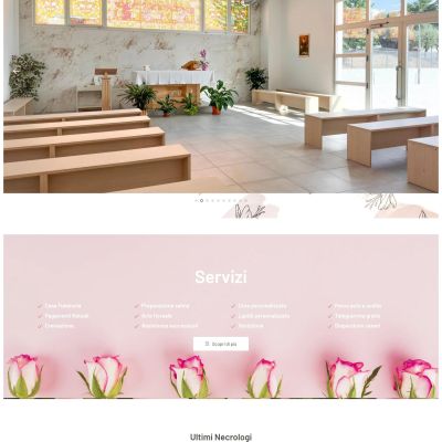 Home page del Sito Web Casa Funeraria Valerio e Marco