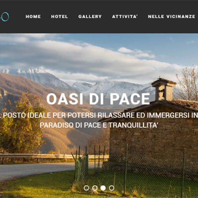 Home Page del sito internet dell'Hotel Gran Lago di Campotosto