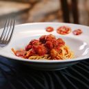 Chitarra teramana con pallottine del Ristorante La Tacchinella