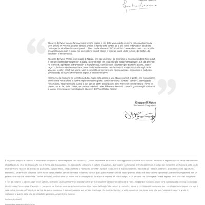 Pagina Progetto del sito internet di Abruzzo Dal Vivo