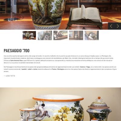 Pagina Collezione sito internet De Fabritiis ceramiche