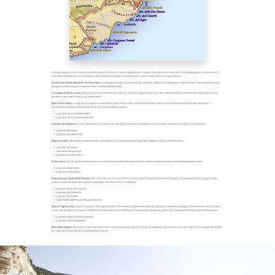 Pagina itinerario tour guidato Grotte Marine del Sito Web Motobarche Leonarda Vieste