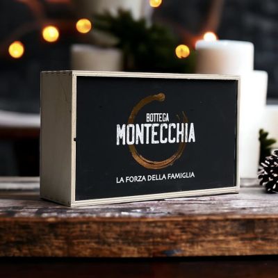 Scatola per prodotti Bottega Montecchia su Instagram a Teramo in Abruzzo