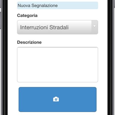 Schermata segnalazione dell'App MyAlert