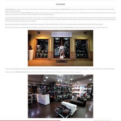 Pagina Chi Siamo del sito internet E-Commerce di Florian Calzature di Castelnuovo Vomano