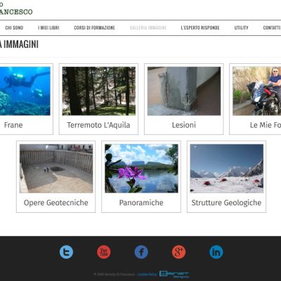 Pagina Galleria del sito internet Romolo Di Francesco