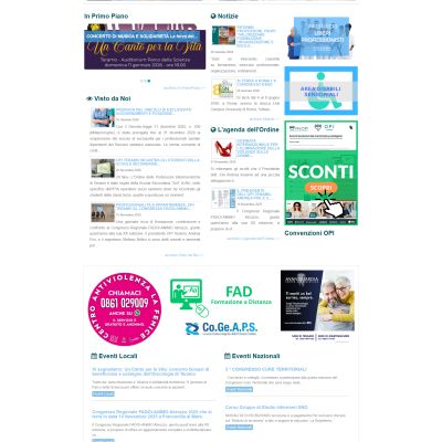 Home Page del sito internet di OPI Teramo