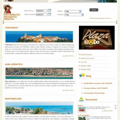 Pagina home del portale turistico Costa dei Parchi Abruzzo