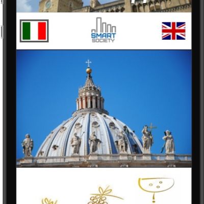 Schermata home della Cattedrale San Giustino nell'App Catholic App.it