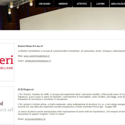 Pagina Partner del sito internet del Gruppo Ranieri