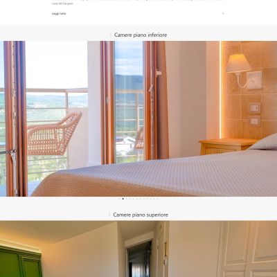 Pagina camere panoramiche del Sito Web La Posta del Guardiano a Vieste