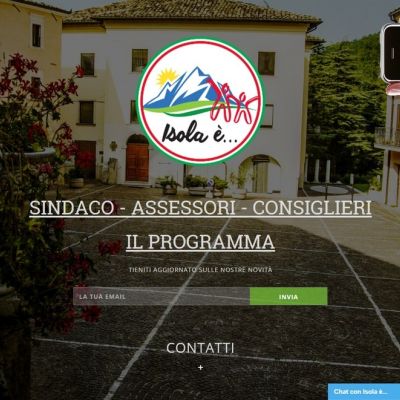 Homepage del sito della lista civica Isolae
