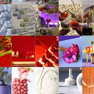 Feed Instagram Bruco con oggetti di design e accessori colorati per la casa