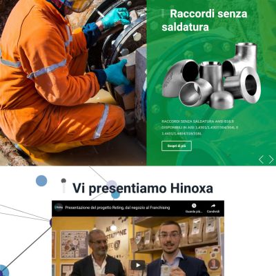 Home page del Sito Web Hinoxa