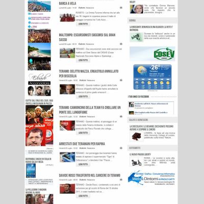 Pagina con l'elenco delle notizie del sito Il Corriere d'Abruzzo