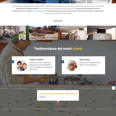 Pagina Palazzina Via Aeroporto del sito internet di Costruzioni CDM