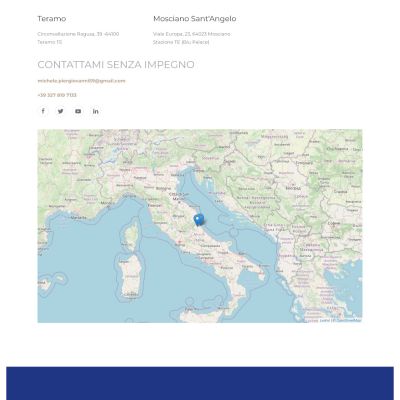 Pagina Contatti del sito internet di Michele Piergiovanni Family Banker