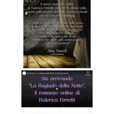 Pagina Romanzi del sito internet di Federica Ferretti