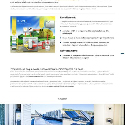 Pagina Climatizzazione del sito internet di Costruzioni CDM